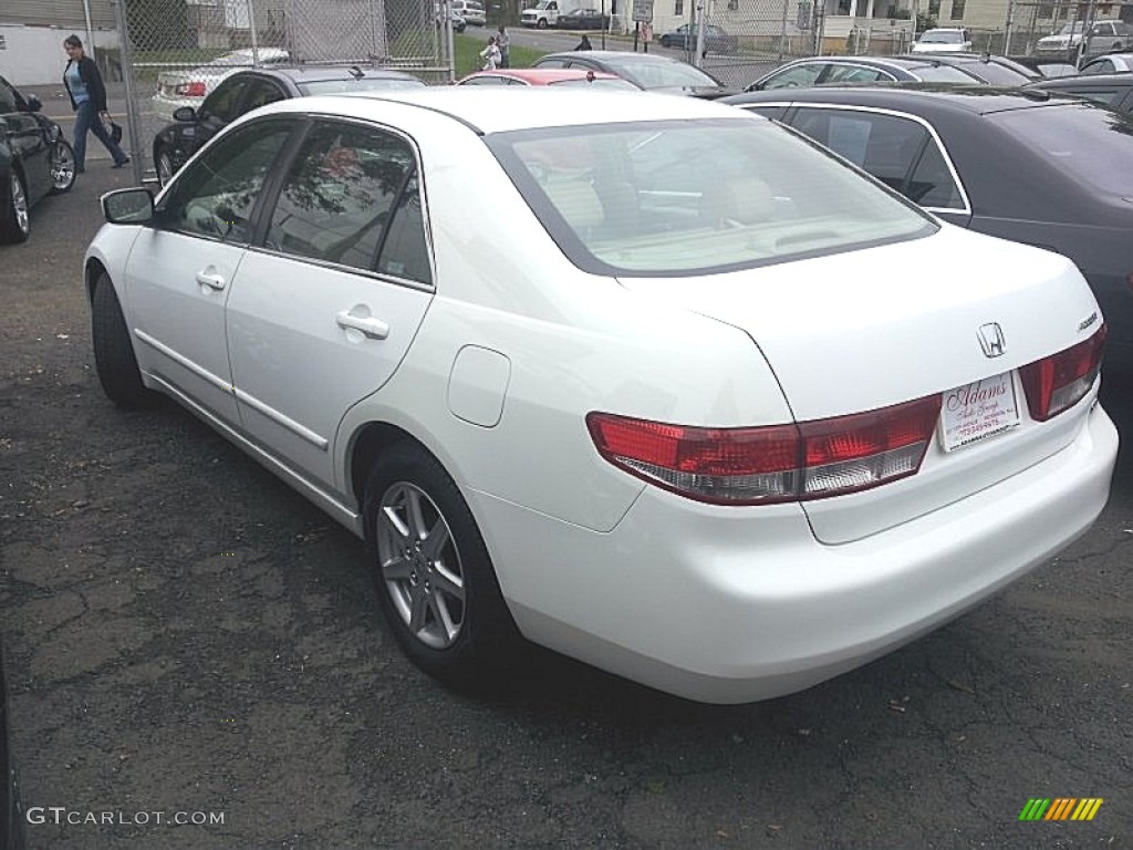 2003 Accord EX V6 Sedan - Taffeta White / Ivory photo #4