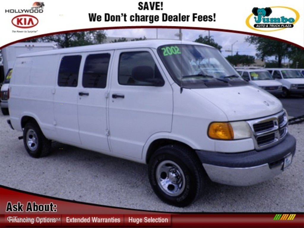 2002 Ram Van 1500 Cargo - Bright White / Sandstone photo #1