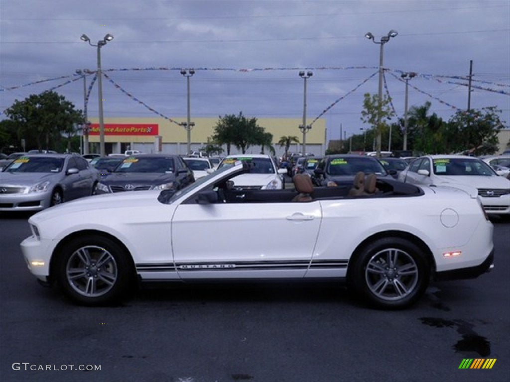 2011 Mustang V6 Premium Convertible - Performance White / Saddle photo #15