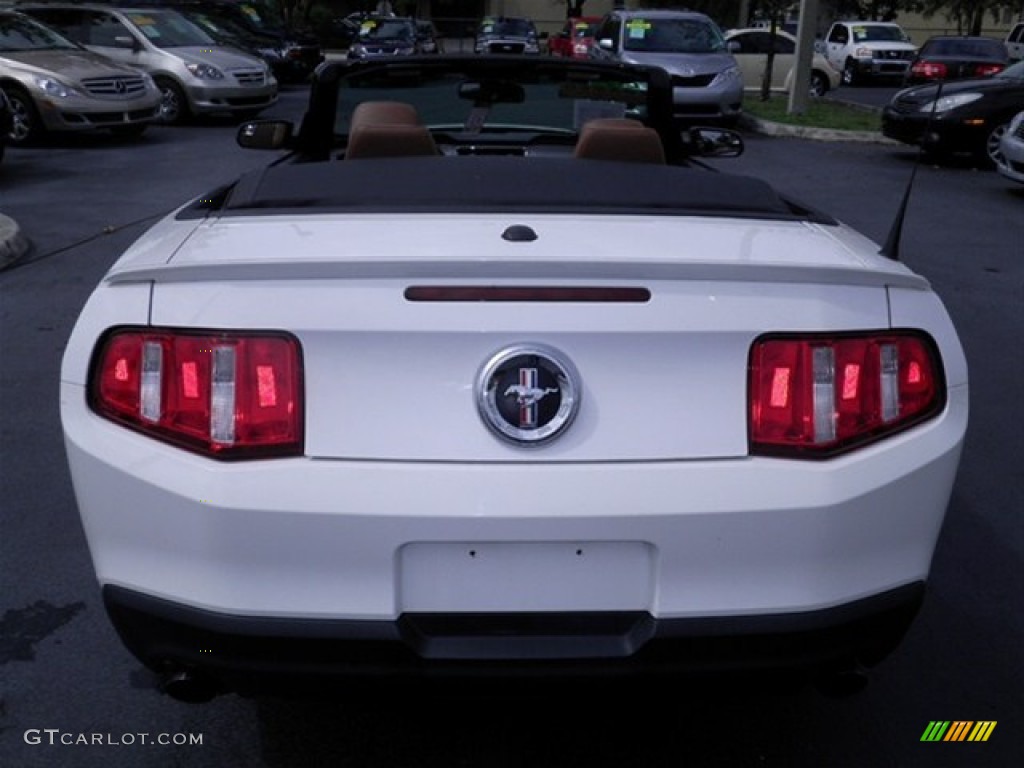 2011 Mustang V6 Premium Convertible - Performance White / Saddle photo #19