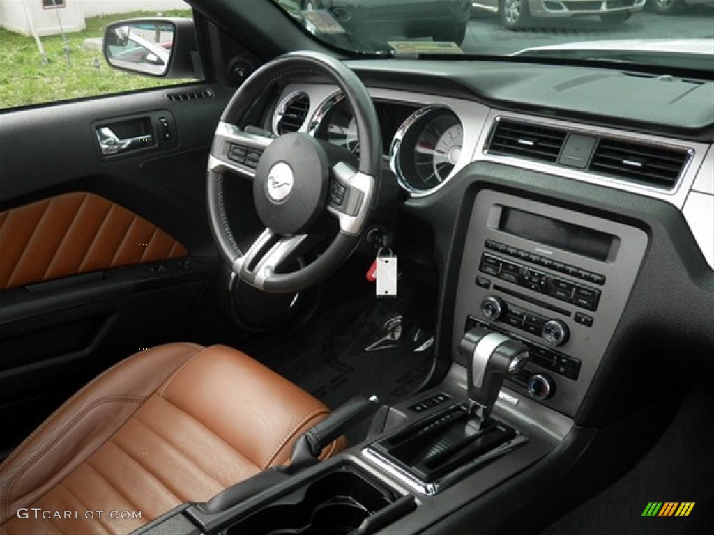 2011 Mustang V6 Premium Convertible - Performance White / Saddle photo #21