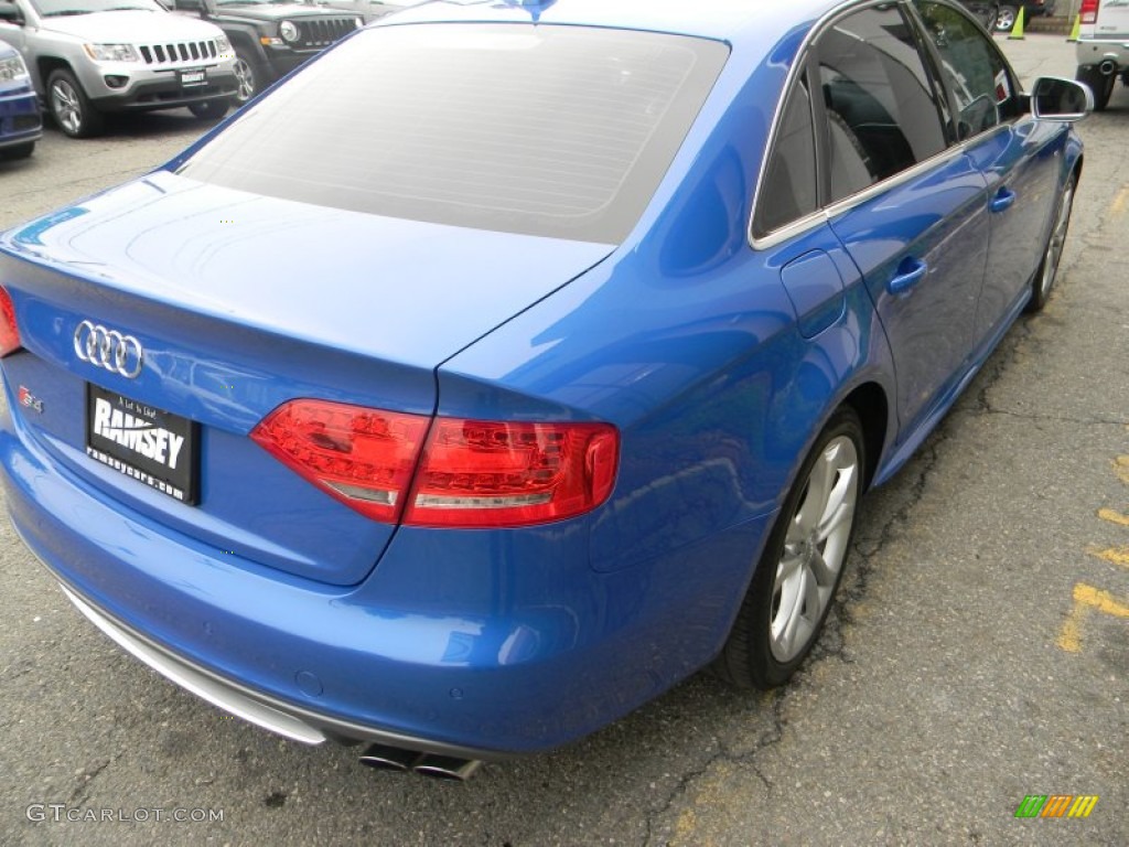 2010 S4 3.0 quattro Sedan - Sprint Blue Pearl Effect / Black/Silver photo #3