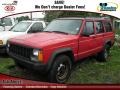 1994 Flame Red Jeep Cherokee SE  photo #1