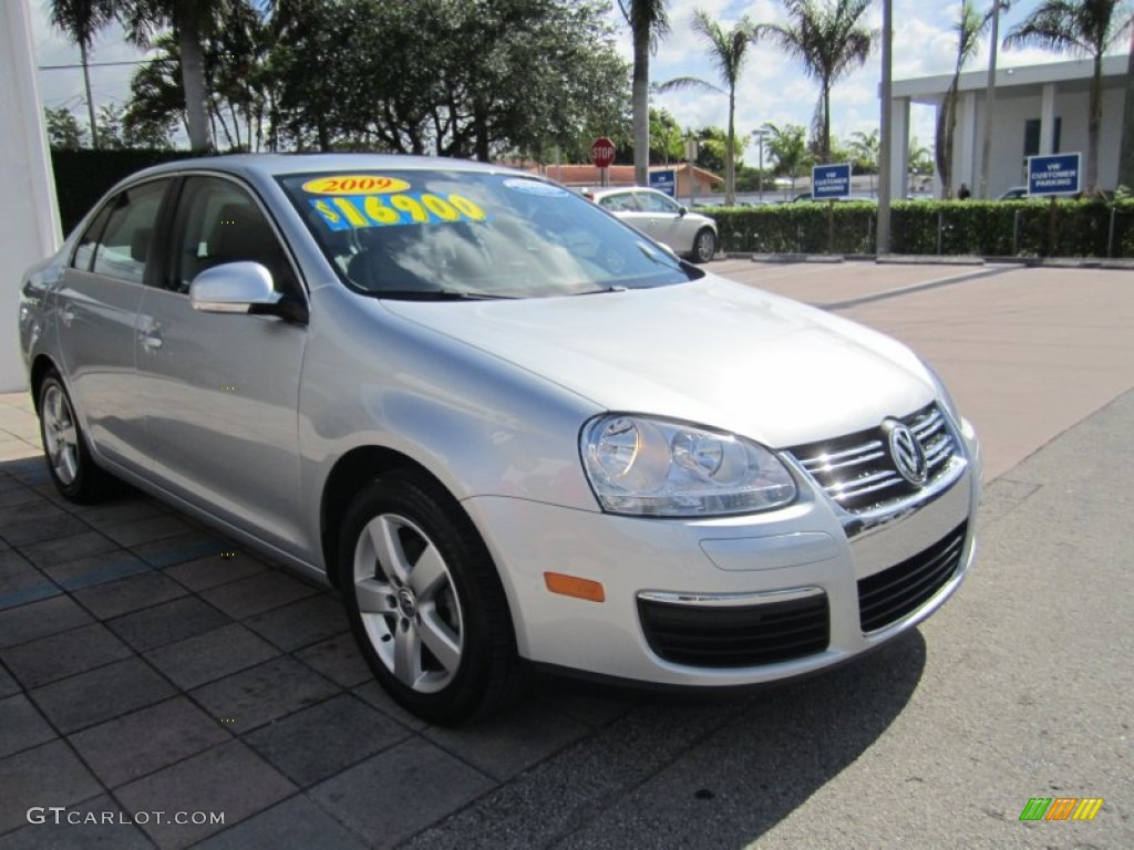 2009 Jetta SE Sedan - Reflex Silver Metallic / Art Grey photo #7