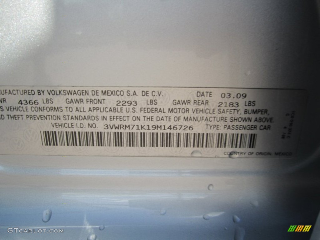 2009 Jetta SE Sedan - Reflex Silver Metallic / Art Grey photo #14