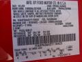 D3: Torch Red 2002 Ford Thunderbird Premium Roadster Color Code