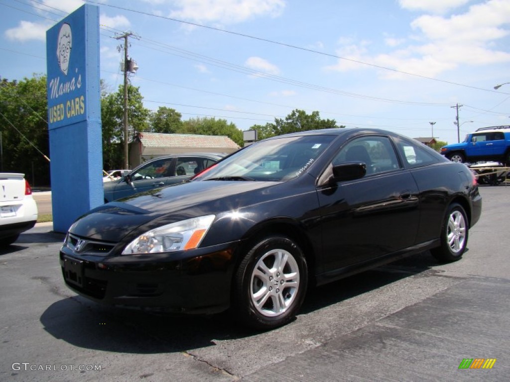 2007 Accord EX Coupe - Nighthawk Black Pearl / Black photo #4