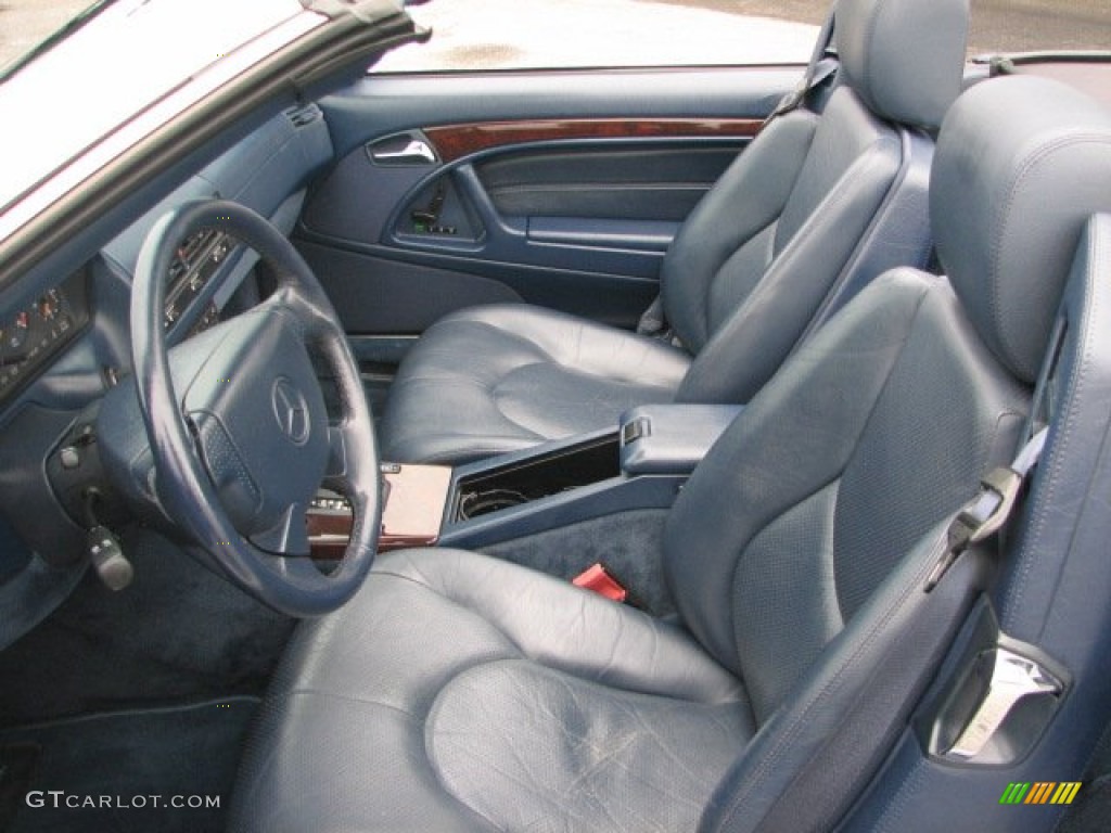 Blue Interior 1997 Mercedes-Benz SL 500 Roadster Photo #64745100