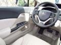 2012 Honda Civic Beige Interior Steering Wheel Photo