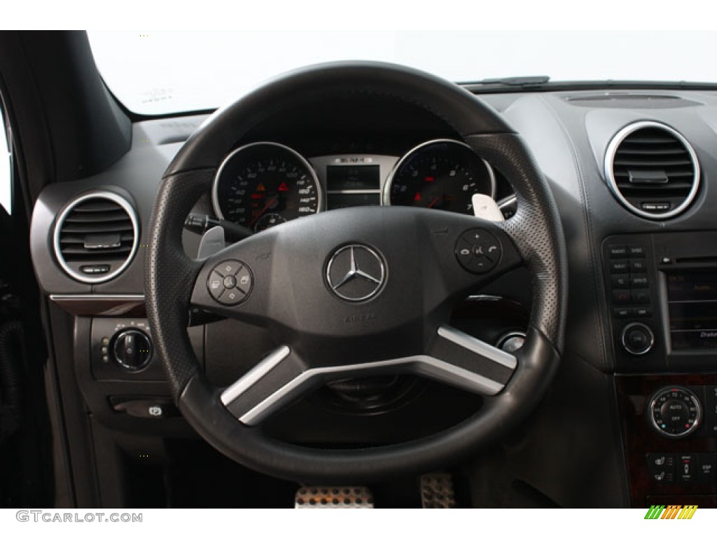 2010 Mercedes-Benz ML 63 AMG 4Matic Black Steering Wheel Photo #64746720