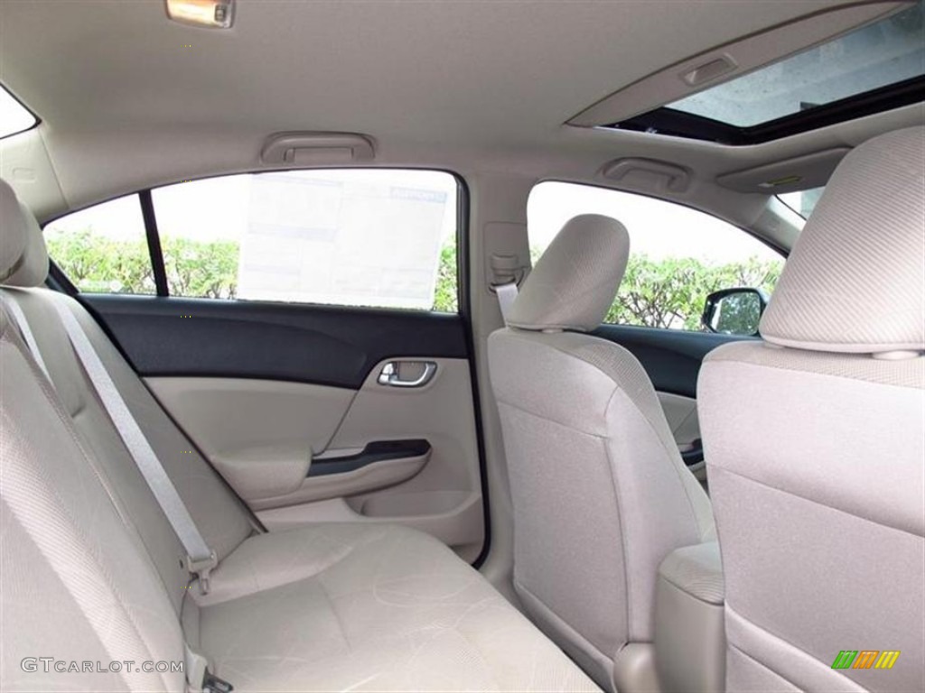 2012 Civic EX Sedan - Urban Titanium Metallic / Beige photo #8