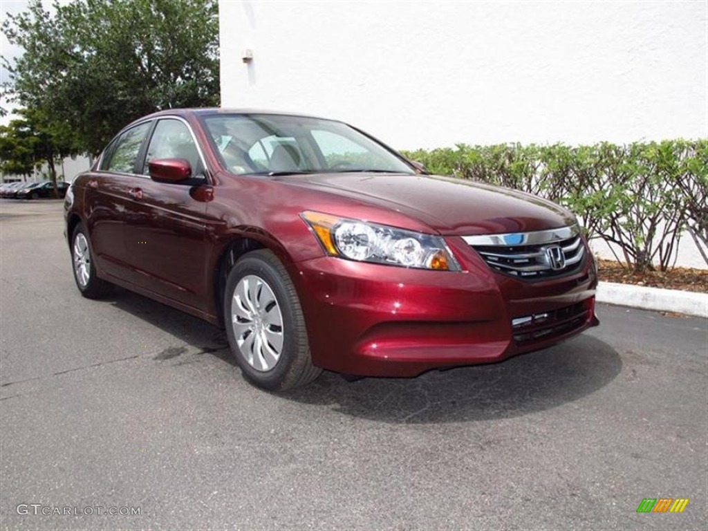 2012 Accord LX Sedan - Basque Red Pearl II / Ivory photo #1