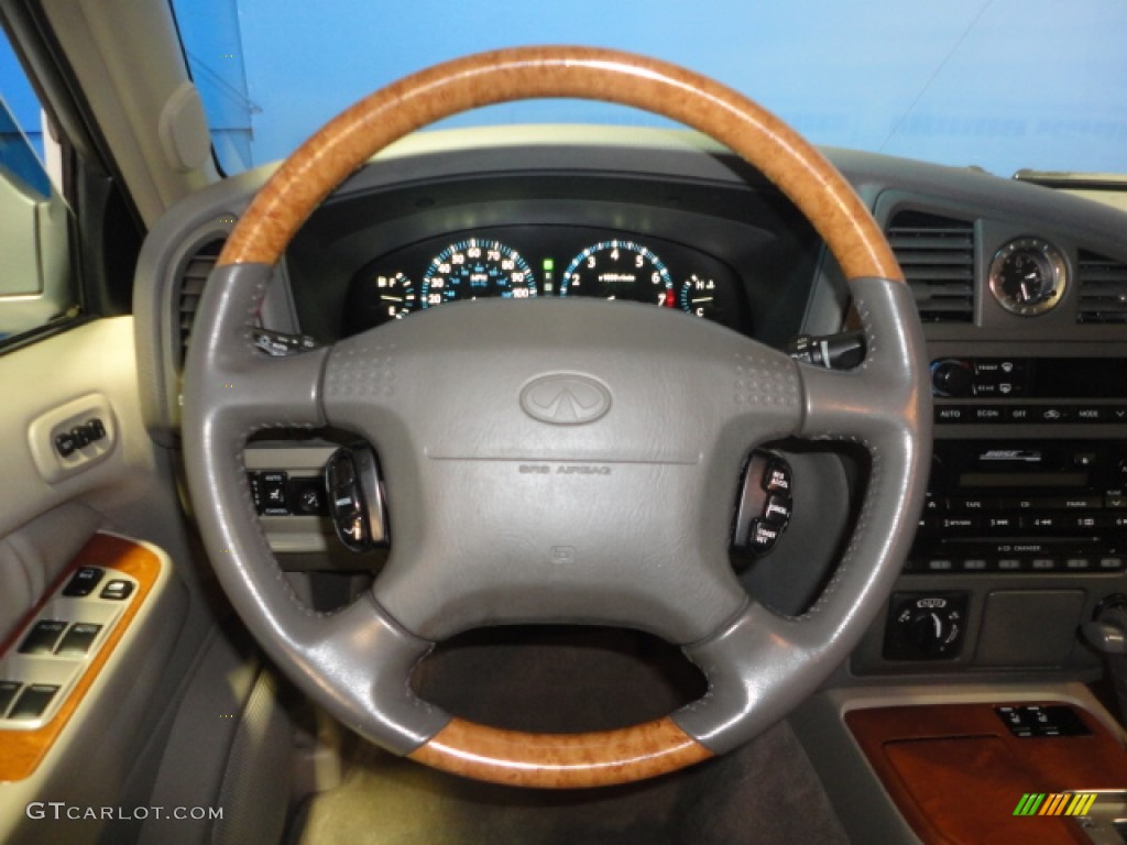 2001 QX4 4x4 - Titanium Metallic / Stone Beige photo #14