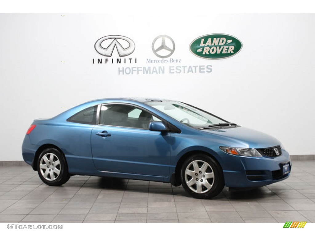 2009 Civic LX Coupe - Atomic Blue Metallic / Gray photo #1