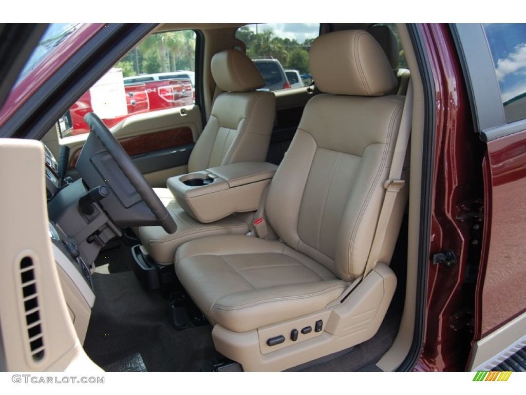 2010 F150 Lariat SuperCrew - Royal Red Metallic / Tan photo #5