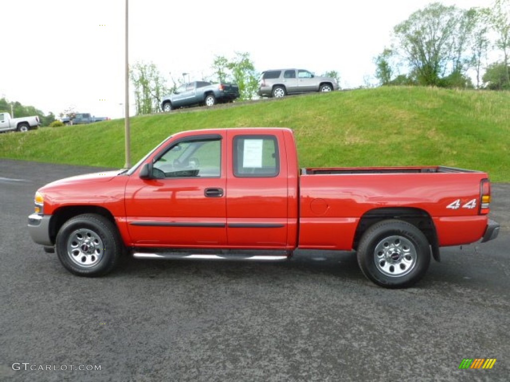 2006 Sierra 1500 SLE Extended Cab 4x4 - Fire Red / Dark Pewter photo #4
