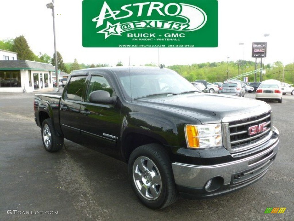 2009 Sierra 1500 SLE Crew Cab 4x4 - Onyx Black / Ebony photo #1