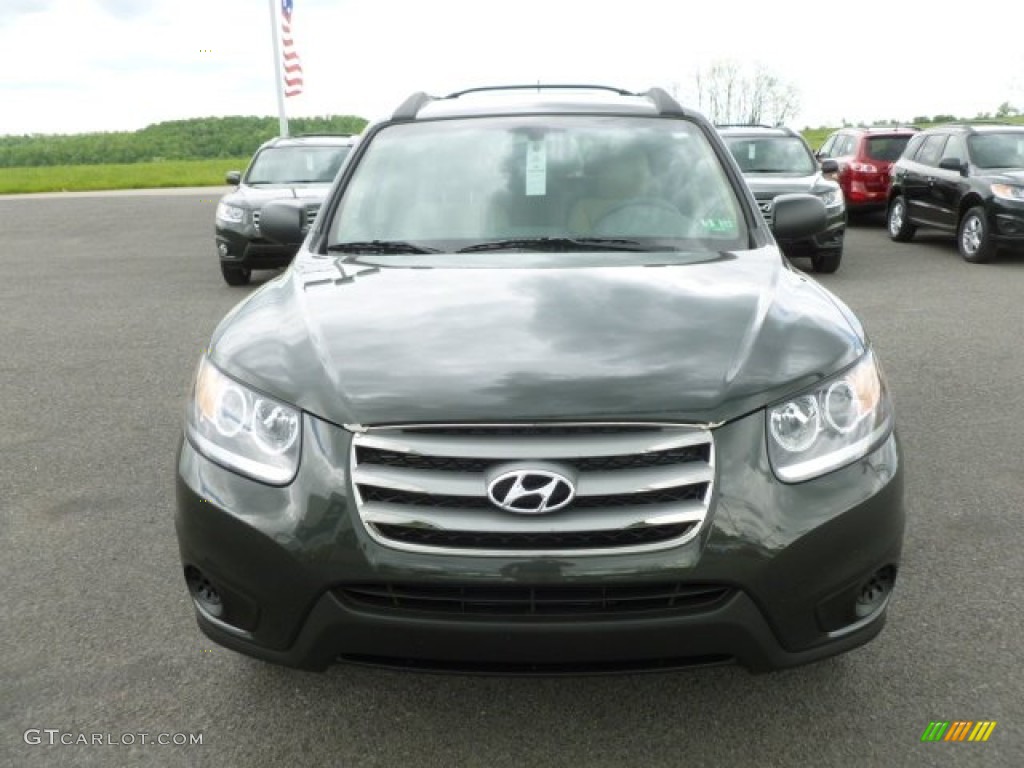 2012 Santa Fe GLS AWD - Black Forest Green / Beige photo #2