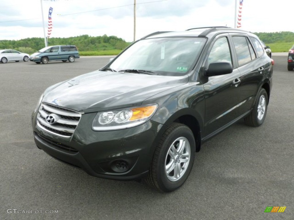 2012 Santa Fe GLS AWD - Black Forest Green / Beige photo #3