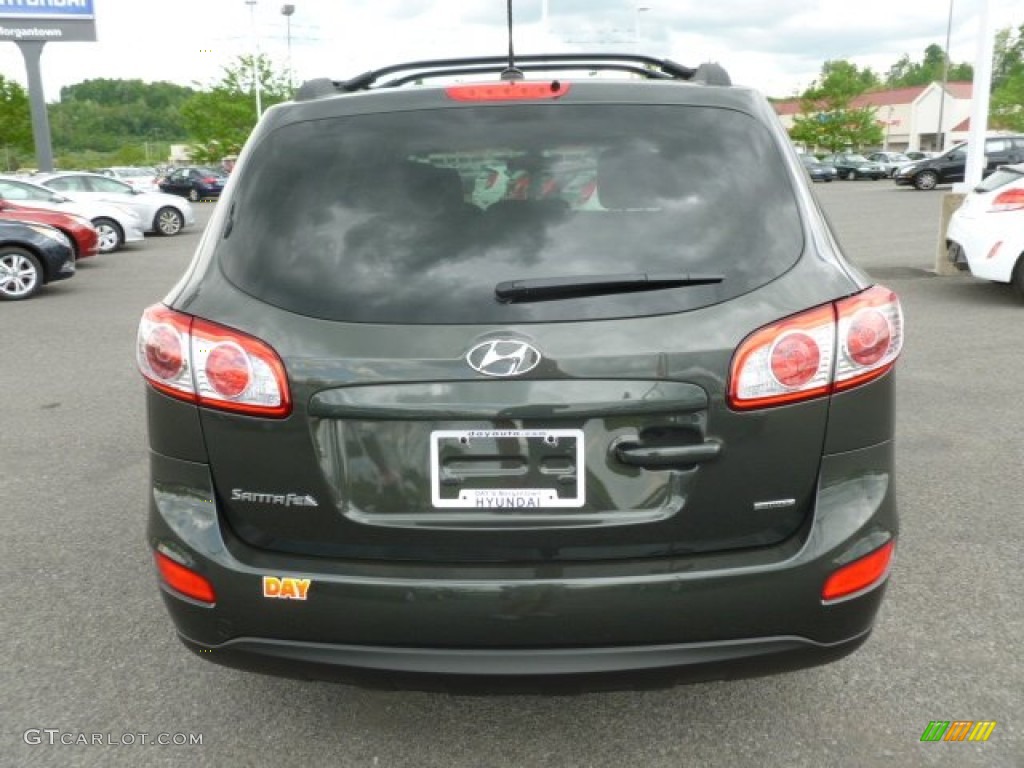 2012 Santa Fe GLS AWD - Black Forest Green / Beige photo #6