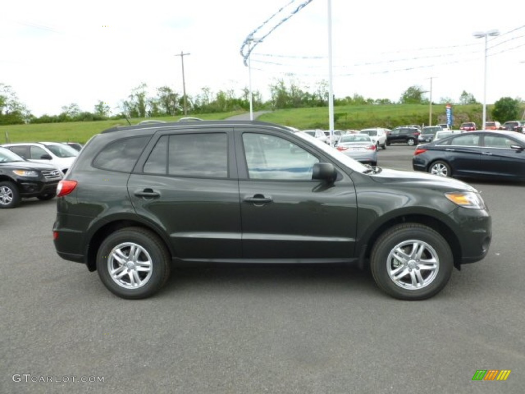 2012 Santa Fe GLS AWD - Black Forest Green / Beige photo #8