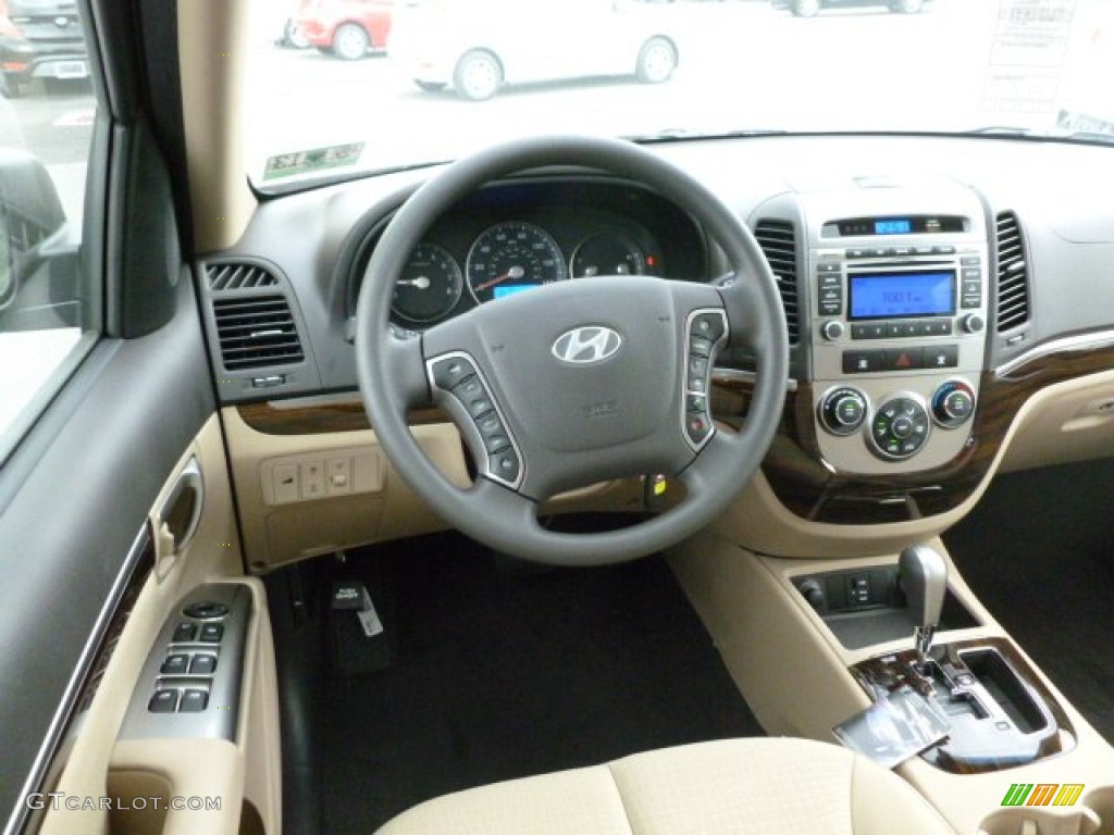 2012 Santa Fe GLS AWD - Black Forest Green / Beige photo #15