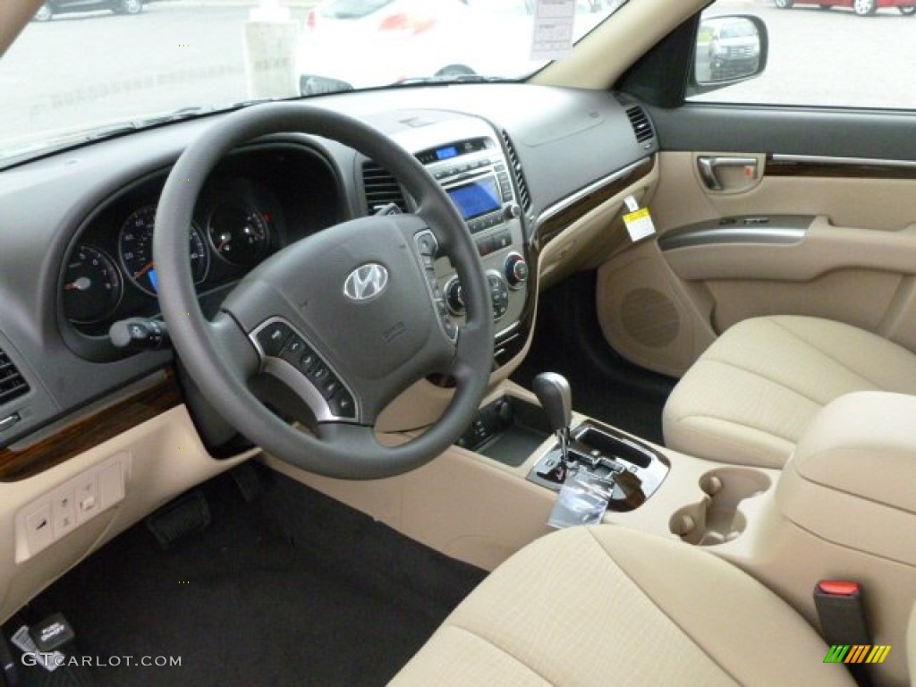 2012 Santa Fe GLS AWD - Black Forest Green / Beige photo #17