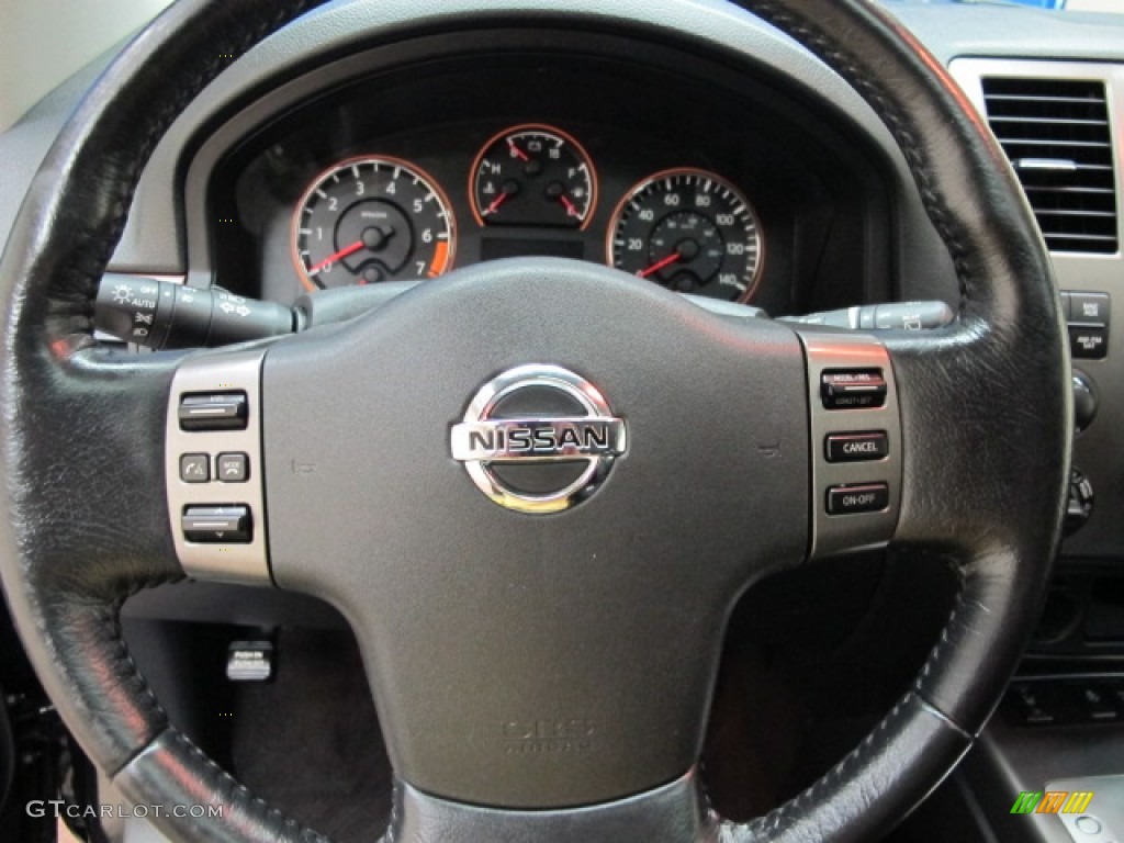 2009 Nissan Armada SE 4WD Charcoal Steering Wheel Photo #64752453