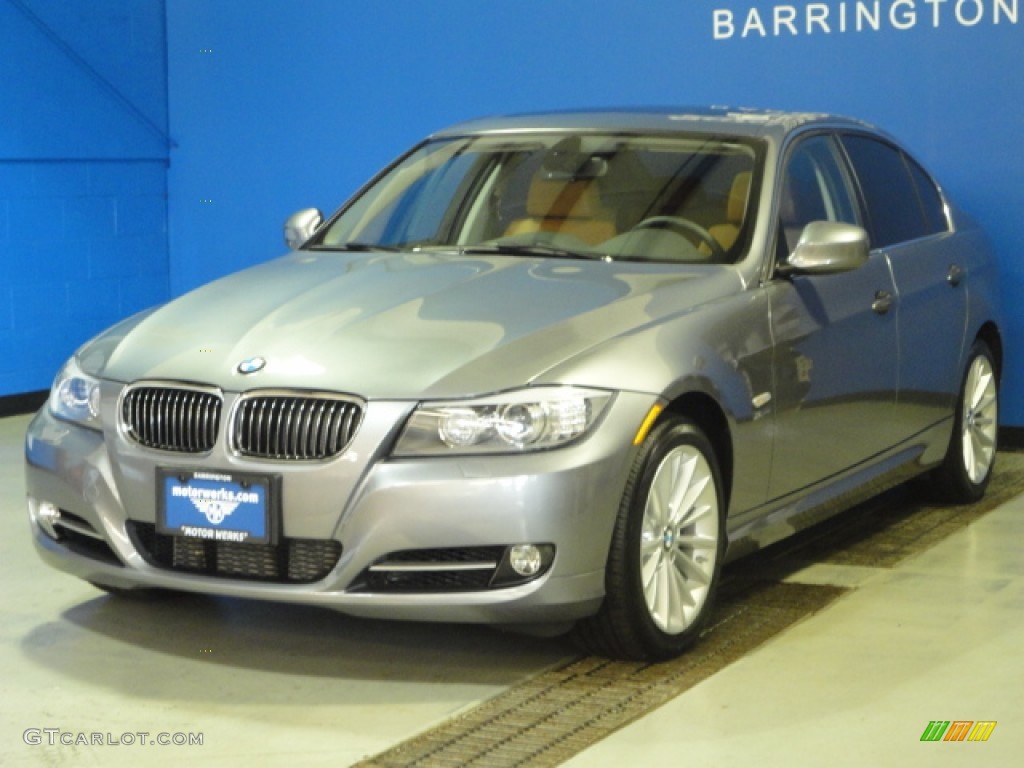 2011 3 Series 335i xDrive Sedan - Space Gray Metallic / Saddle Brown Dakota Leather photo #4