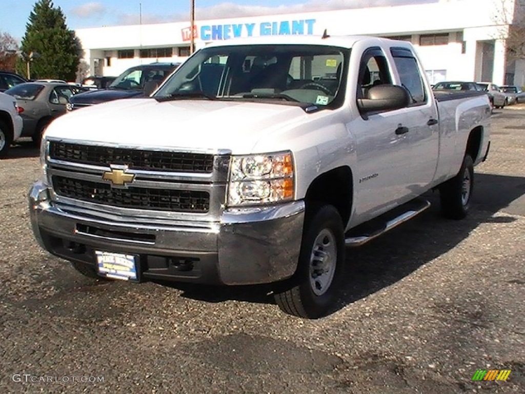 2009 Silverado 2500HD LS Crew Cab 4x4 - Summit White / Dark Titanium photo #1