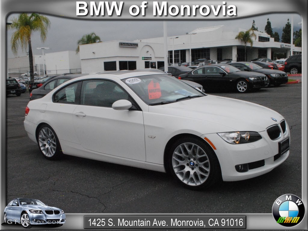2009 3 Series 328i Coupe - Alpine White / Black photo #1