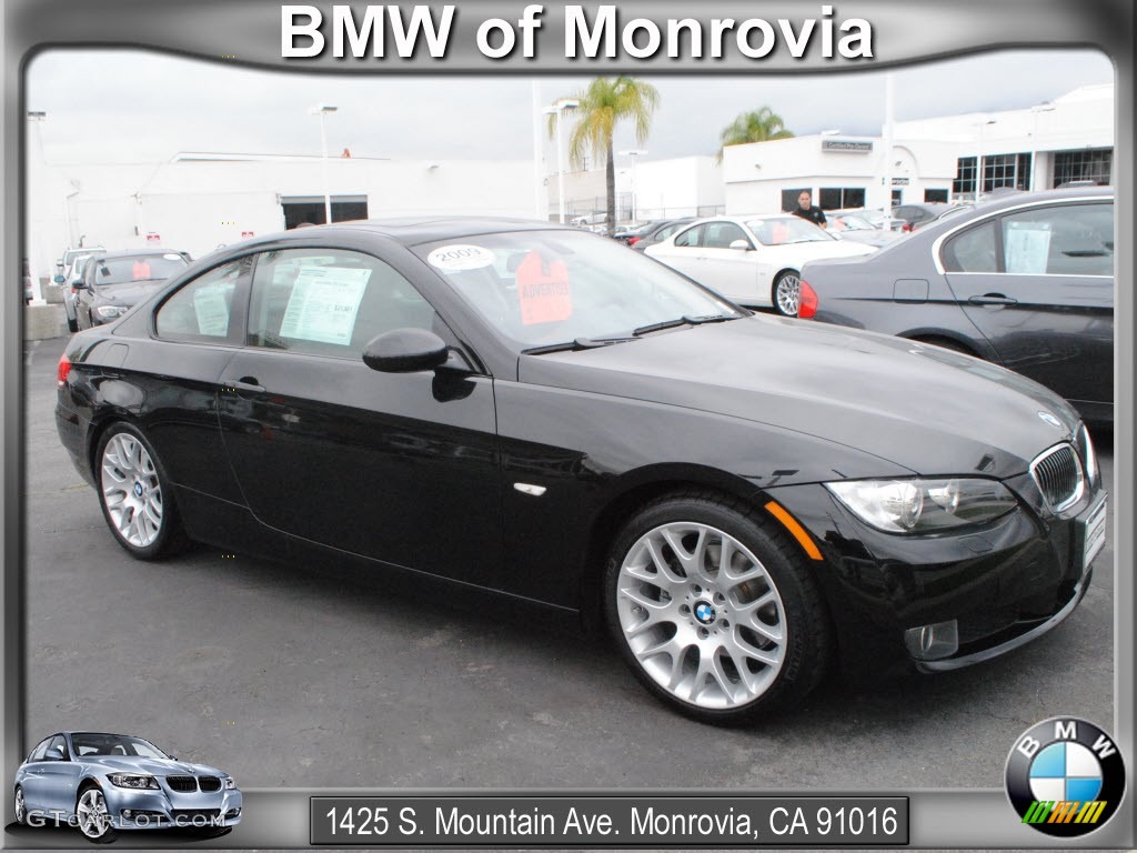 2009 3 Series 328i Coupe - Jet Black / Black photo #1