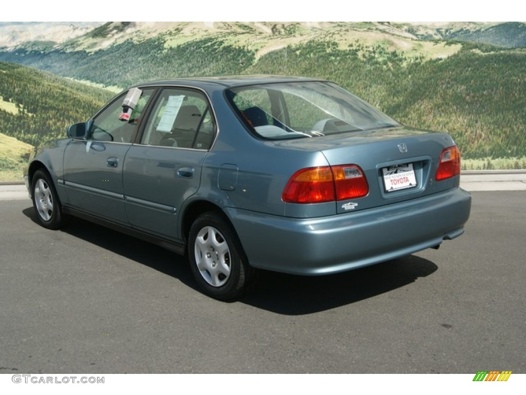 2000 Civic EX Sedan - Iced Teal Pearl / Gray photo #2