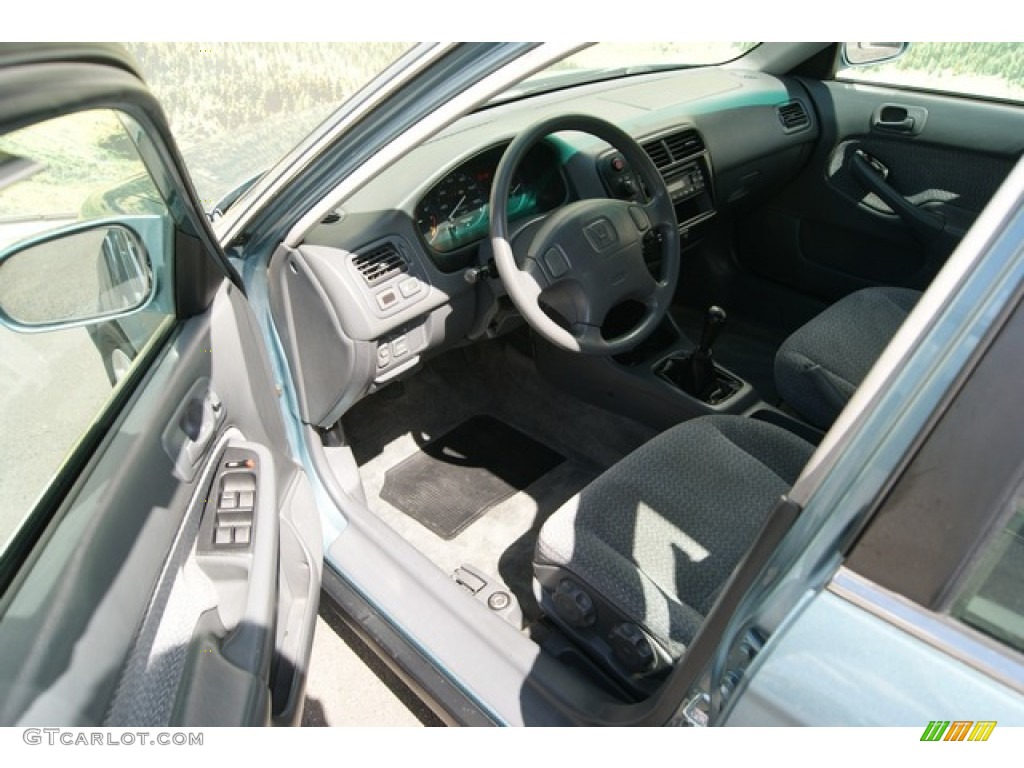 2000 Civic EX Sedan - Iced Teal Pearl / Gray photo #4