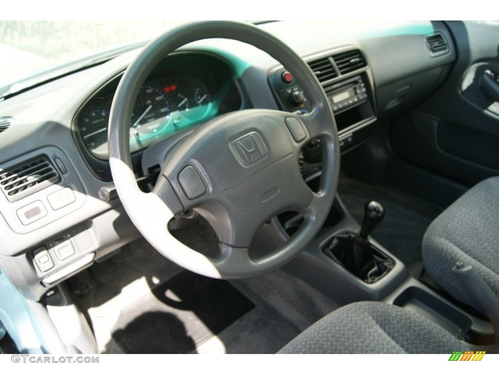 2000 Civic EX Sedan - Iced Teal Pearl / Gray photo #6