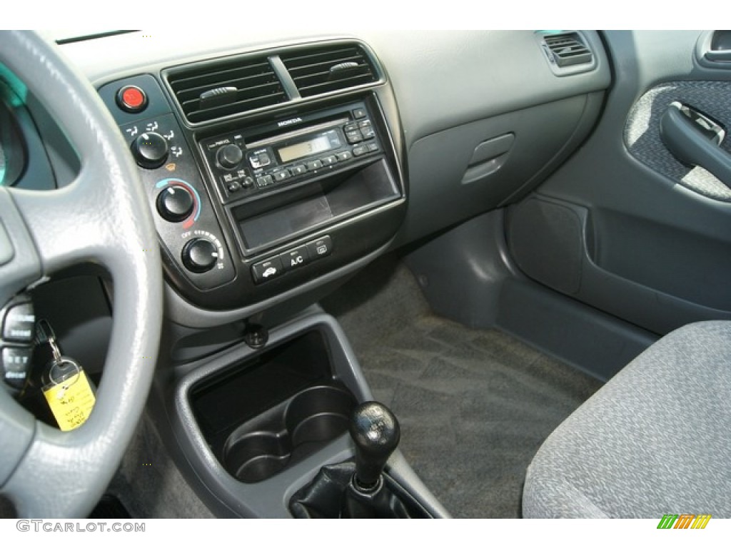 2000 Civic EX Sedan - Iced Teal Pearl / Gray photo #7