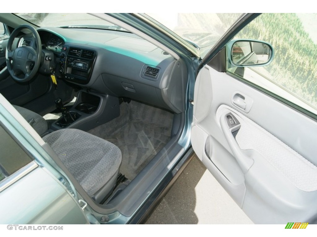2000 Civic EX Sedan - Iced Teal Pearl / Gray photo #9