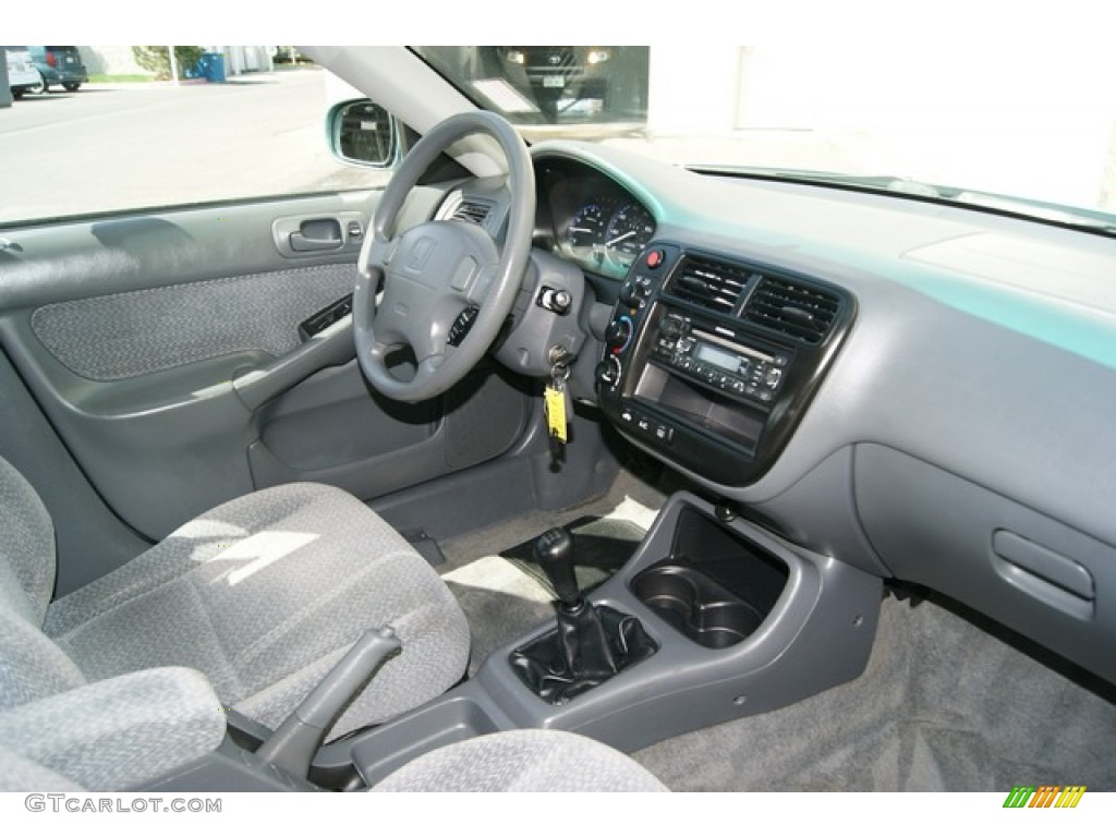2000 Civic EX Sedan - Iced Teal Pearl / Gray photo #10