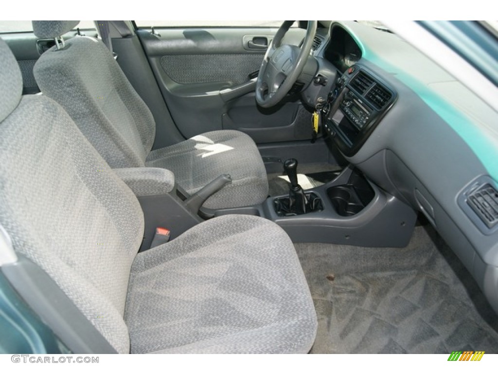 2000 Civic EX Sedan - Iced Teal Pearl / Gray photo #13