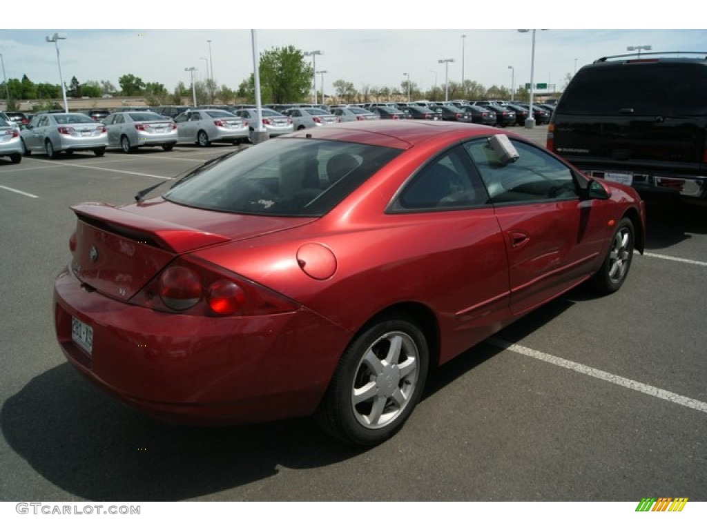 2000 Cougar V6 - Laser Red Metallic / Medium Parchment photo #2