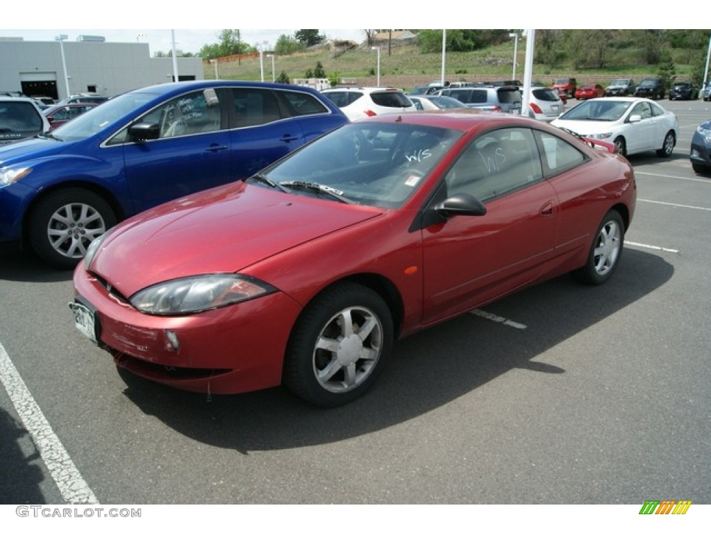 2000 Cougar V6 - Laser Red Metallic / Medium Parchment photo #4