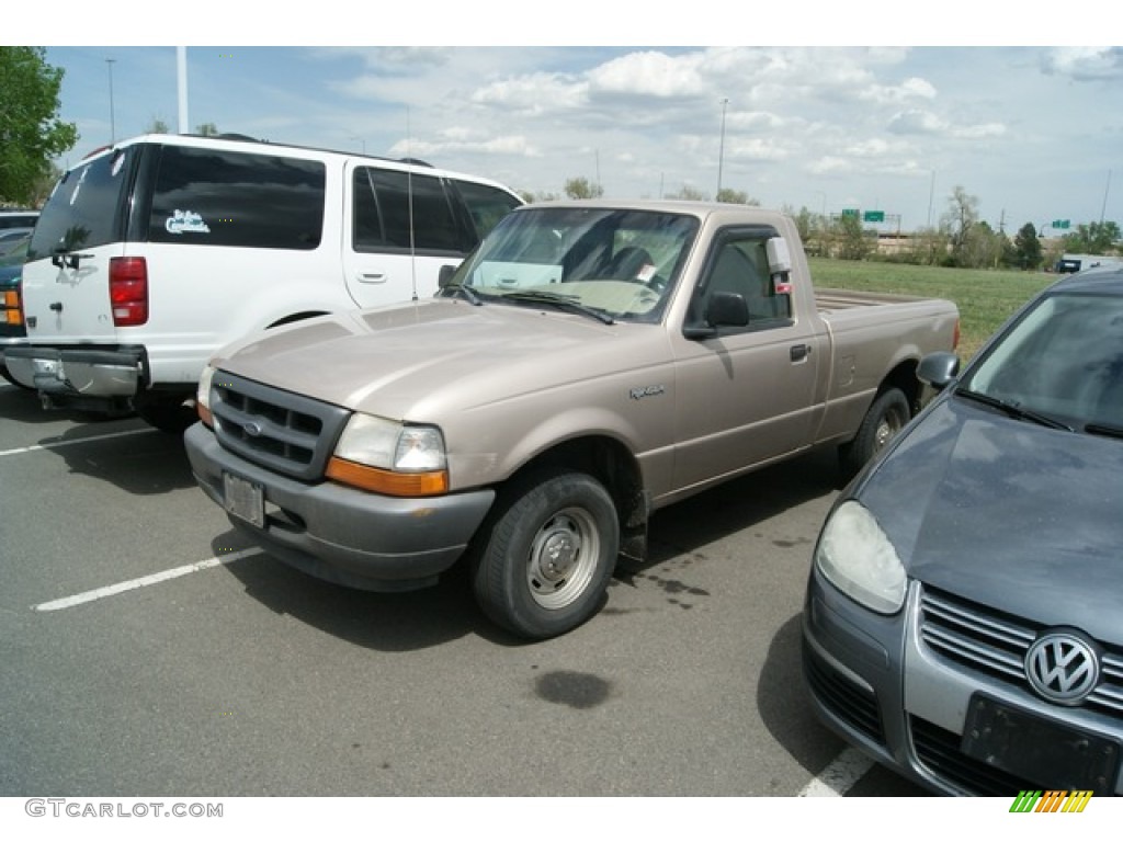 1998 Ranger XLT Regular Cab - Light Prairie Tan Metallic / Medium Prairie Tan photo #4