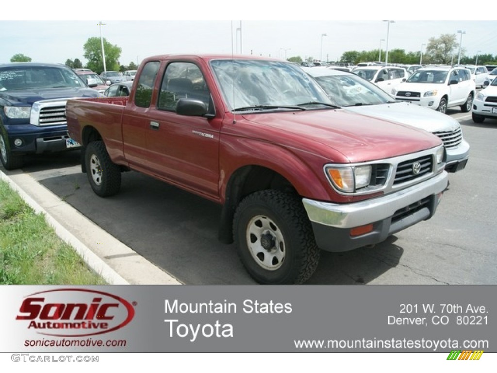 1997 Tacoma Extended Cab 4x4 - Sunfire Red Pearl Metallic / Grey photo #1