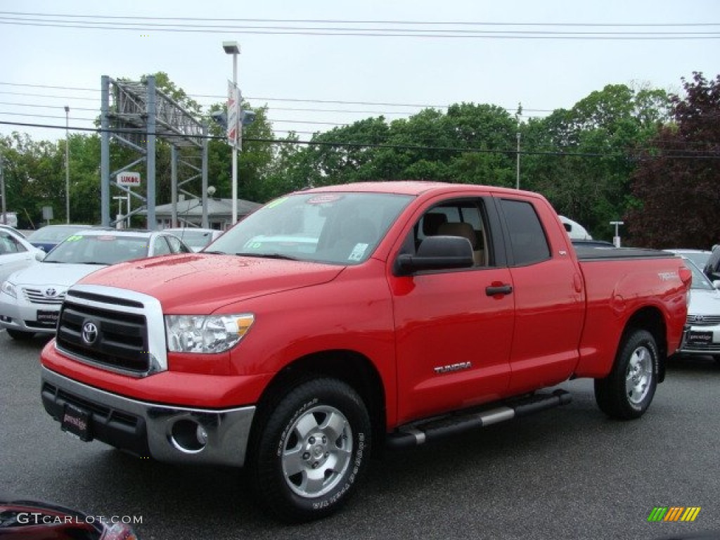 2010 Tundra TRD Double Cab 4x4 - Radiant Red / Sand Beige photo #3