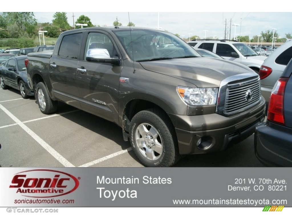 2010 Tundra Limited CrewMax 4x4 - Pyrite Brown Mica / Red Rock photo #1