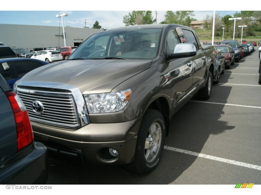 2010 Tundra Limited CrewMax 4x4 - Pyrite Brown Mica / Red Rock photo #4
