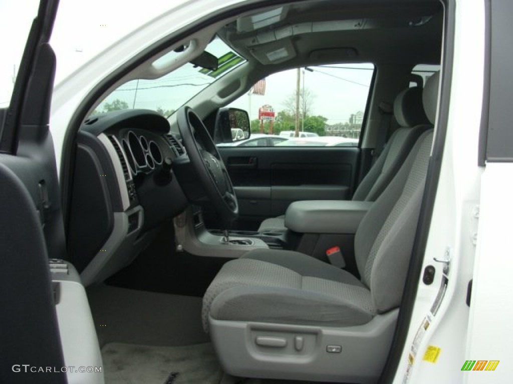 2011 Tundra TRD Double Cab 4x4 - Super White / Graphite Gray photo #7