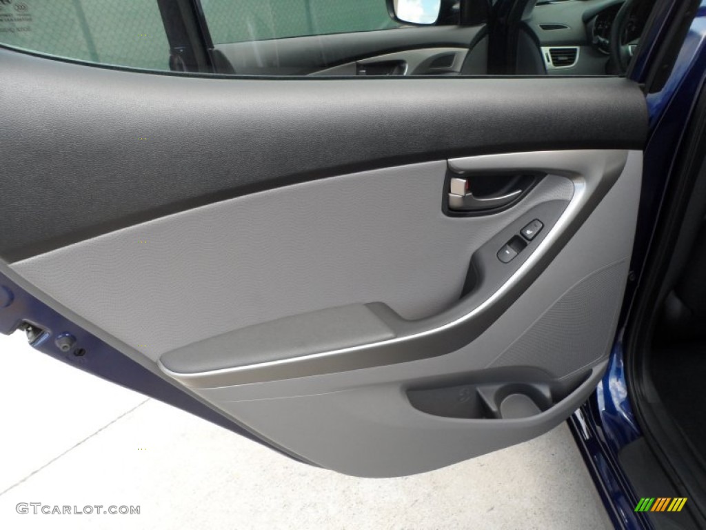 2011 Elantra Limited - Indigo Blue Pearl / Gray photo #40