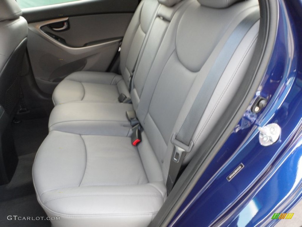 2011 Elantra Limited - Indigo Blue Pearl / Gray photo #41