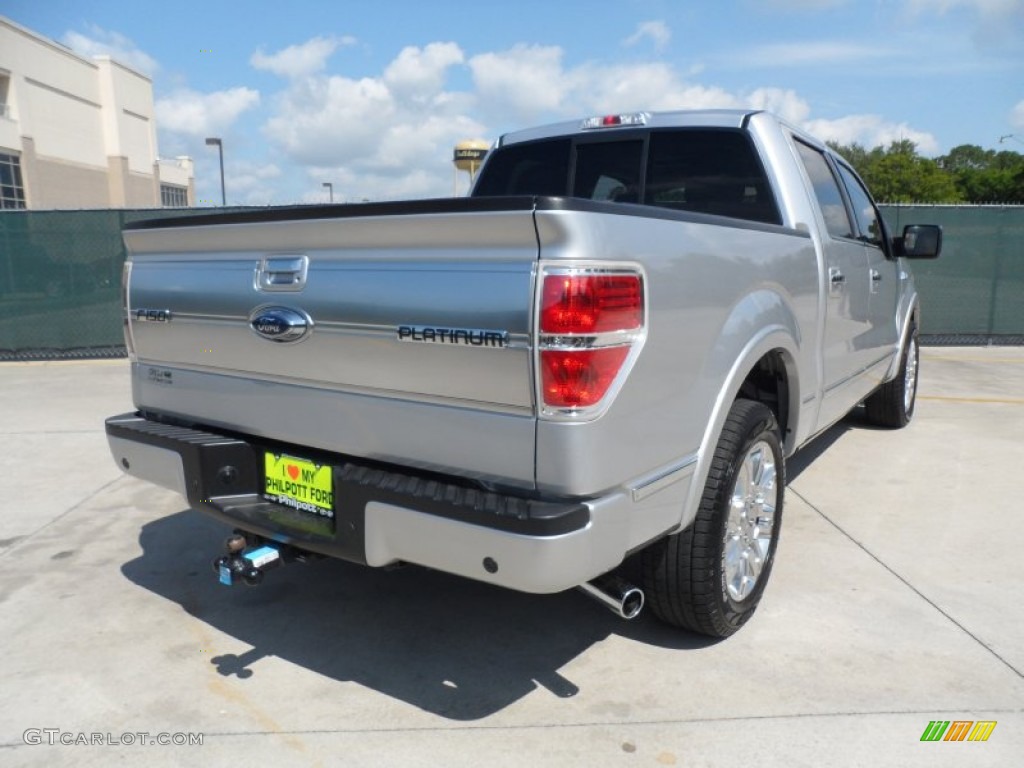 2010 F150 Platinum SuperCrew - Ingot Silver Metallic / Medium Stone Leather/Sienna Brown photo #3